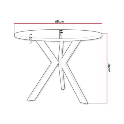 Konferenčný stolík STK 50x65 cm čierna/biela