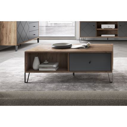 Konferenčný stolík SULA dub craft/čierna