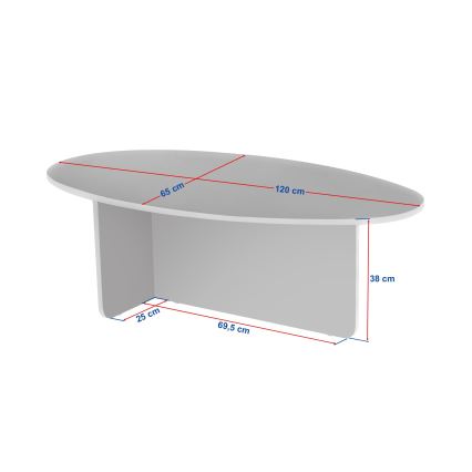 Konferenčný stolík VARUM 120x65 cm béžový