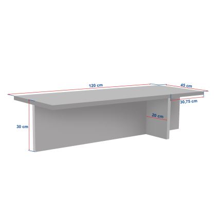 Konferenčný stolík VERUM 120x45 cm béžový