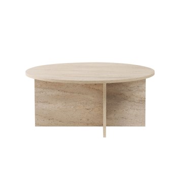 Konferenčný stolík VERUM, priemer 90 cm, béžový