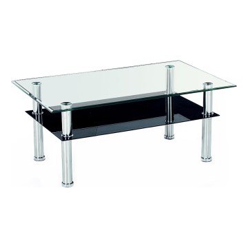 Konferenčný stolík YOLANDA 50x103 cm číra/lesklý chróm