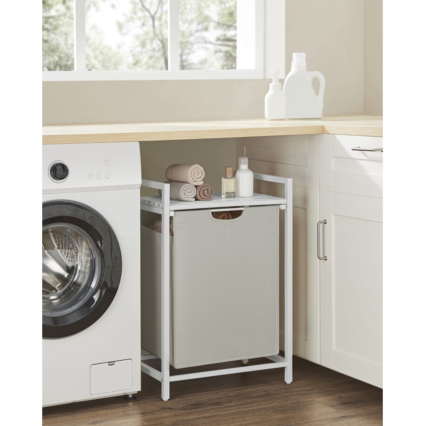 Koš na bielizeň REX biela