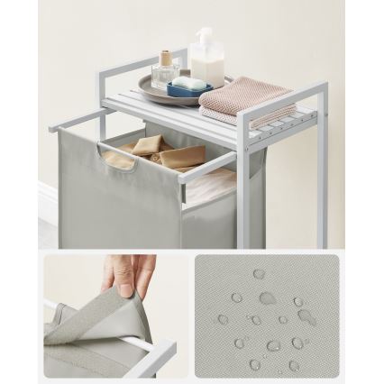 Koš na bielizeň REX biela