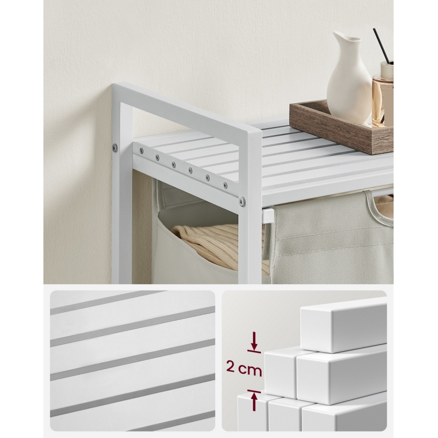 Koš na bielizeň REX biela