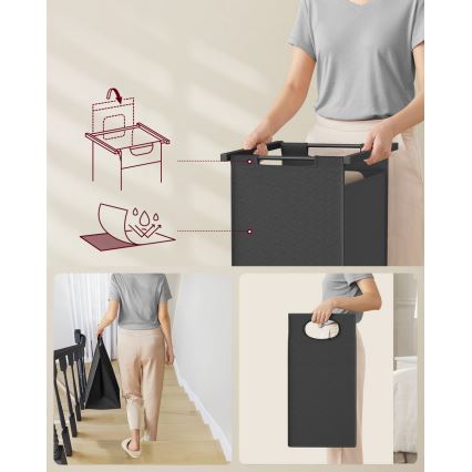 Kôš na bielizeň REX čierny