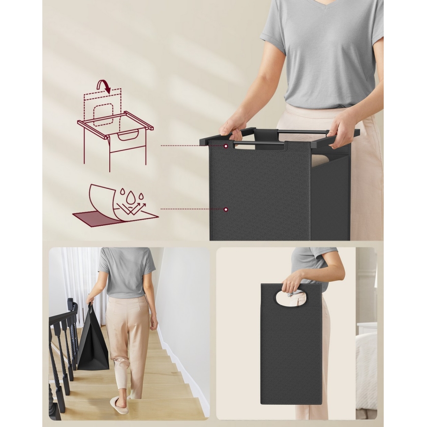 Kôš na bielizeň REX čierny