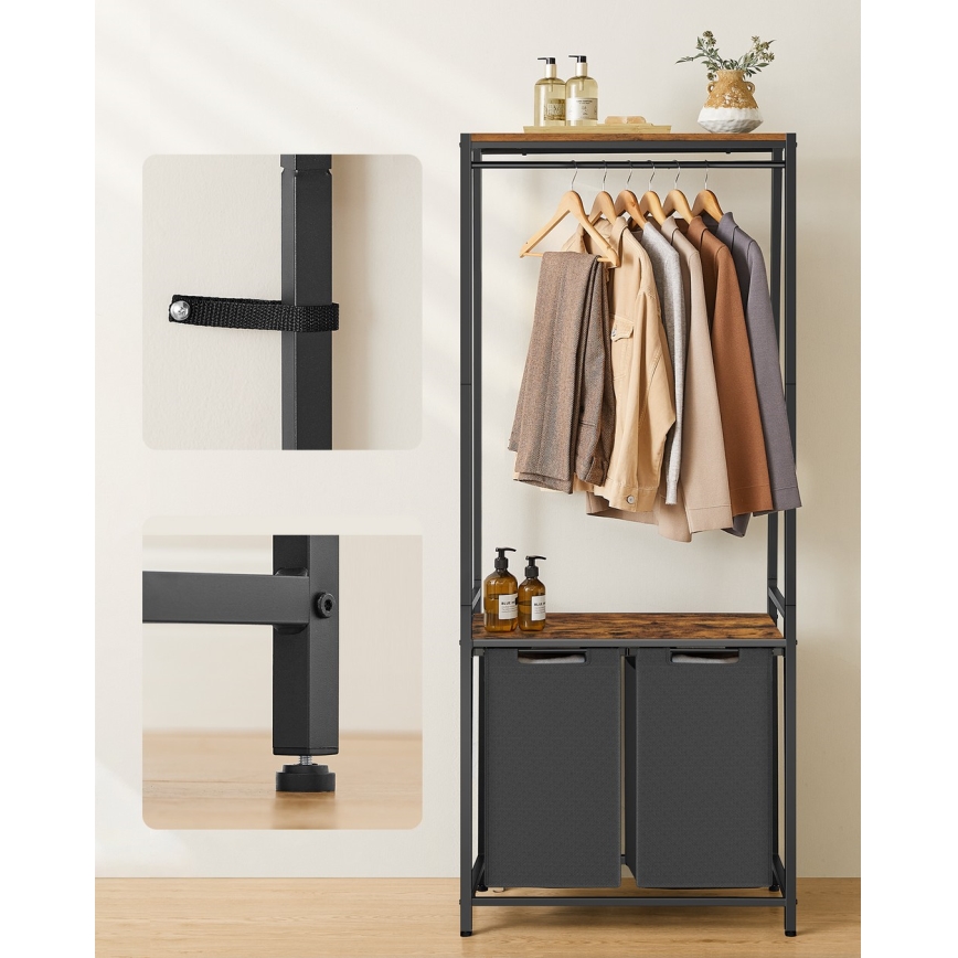 Kôš na bielizeň REX čierny