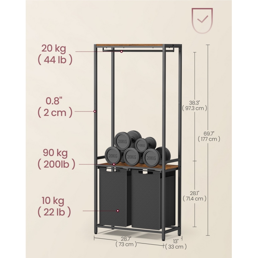 Kôš na bielizeň REX čierny