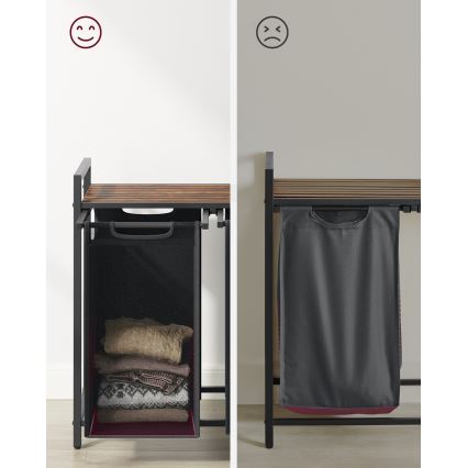 Kôš na bielizeň REX hnedá/sivá