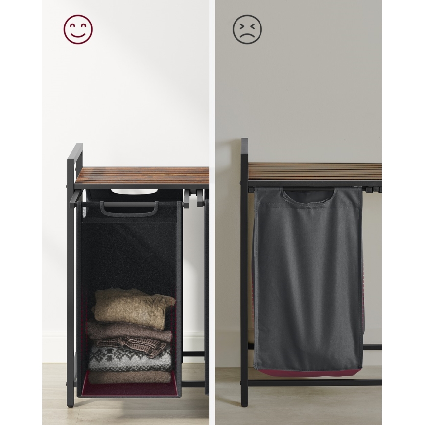 Kôš na bielizeň REX hnedá/sivá