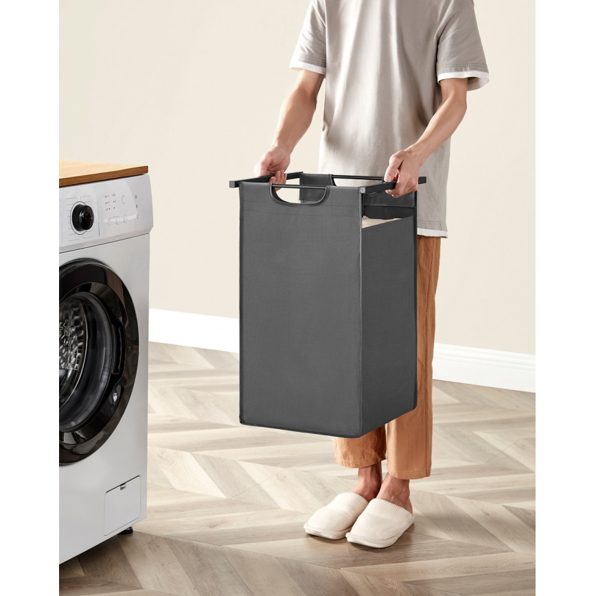 Kôš na bielizeň REX hnedá/sivá