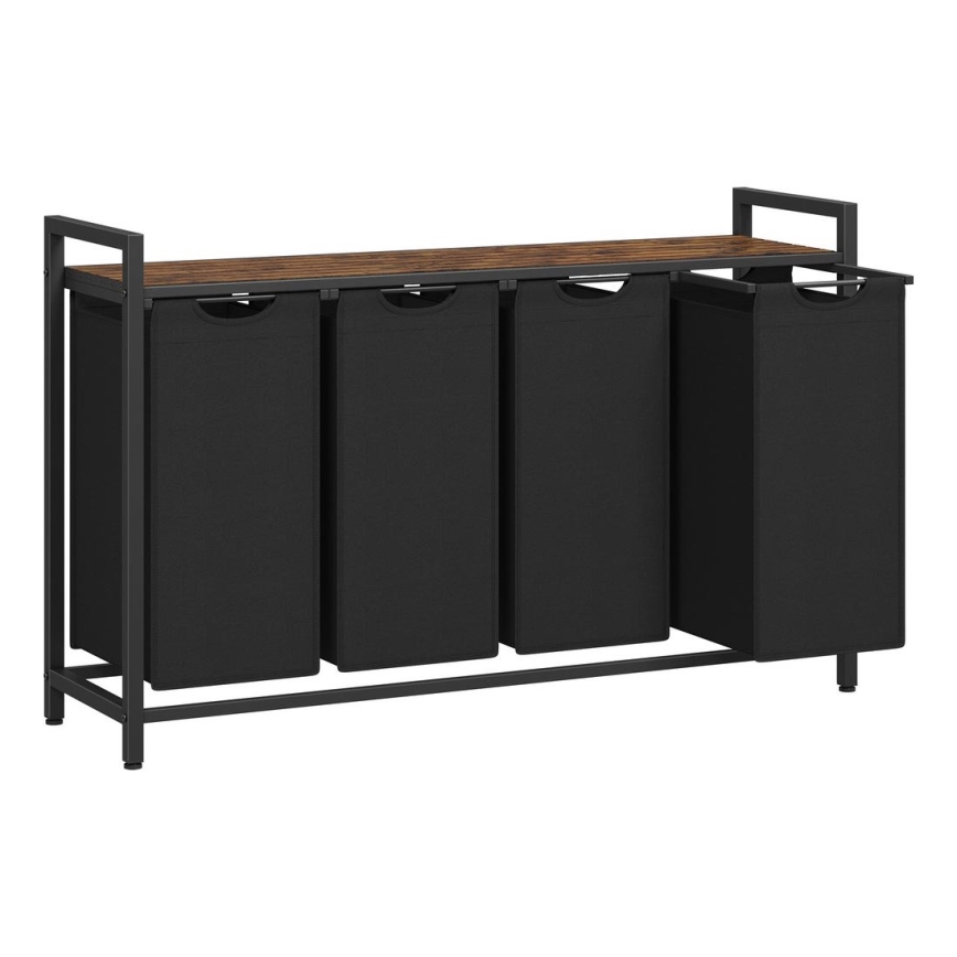 Kôš na prádlo REX hnedá/čierna