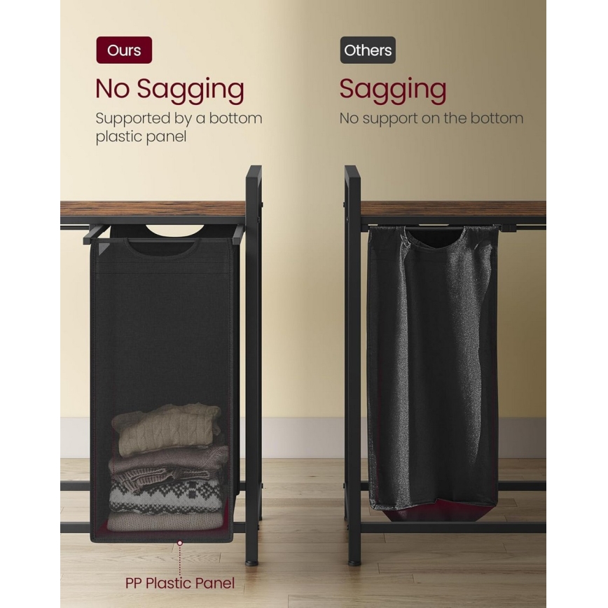 Kôš na prádlo REX hnedá/čierna