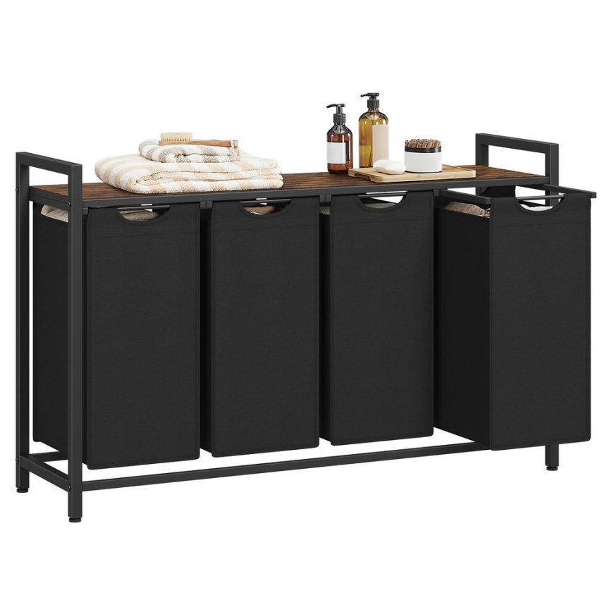 Kôš na prádlo REX hnedá/čierna