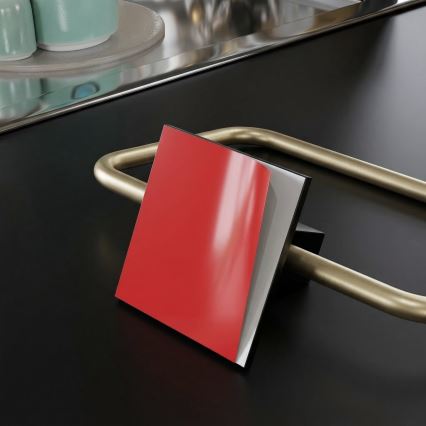 Kovový držiak toaletného papiera 8x16 cm čierna/zlatá