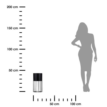 Kovový kvetináč LOFT 42x20 cm čierna