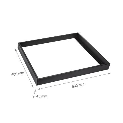 Kovový rám na inštaláciu LED panelov 600x600 mm čierna