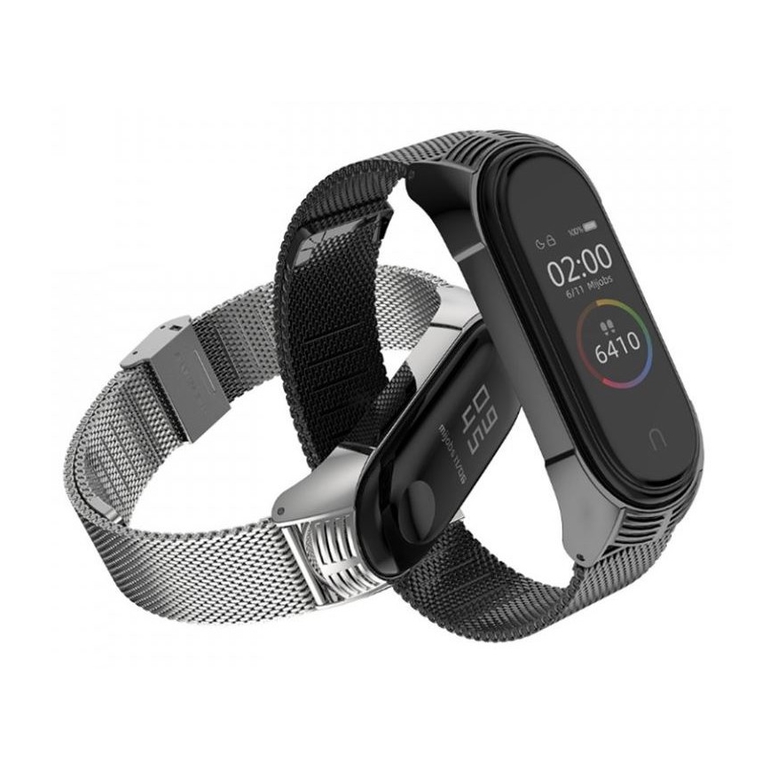 Kovový remienok pre Xiaomi Mi Band 5/6 strieborná