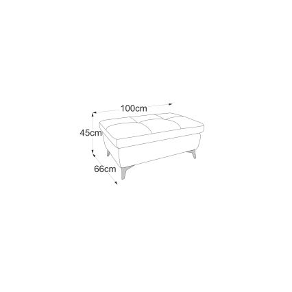 Kožený taburet SALERNO II 66x100 cm béžováKožený taburet SALERNO II 66x100 cm béžová