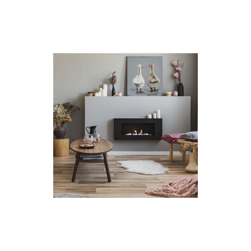 Kratki - Nástenný BIO krb 40x90 cm 1,5kW čierna