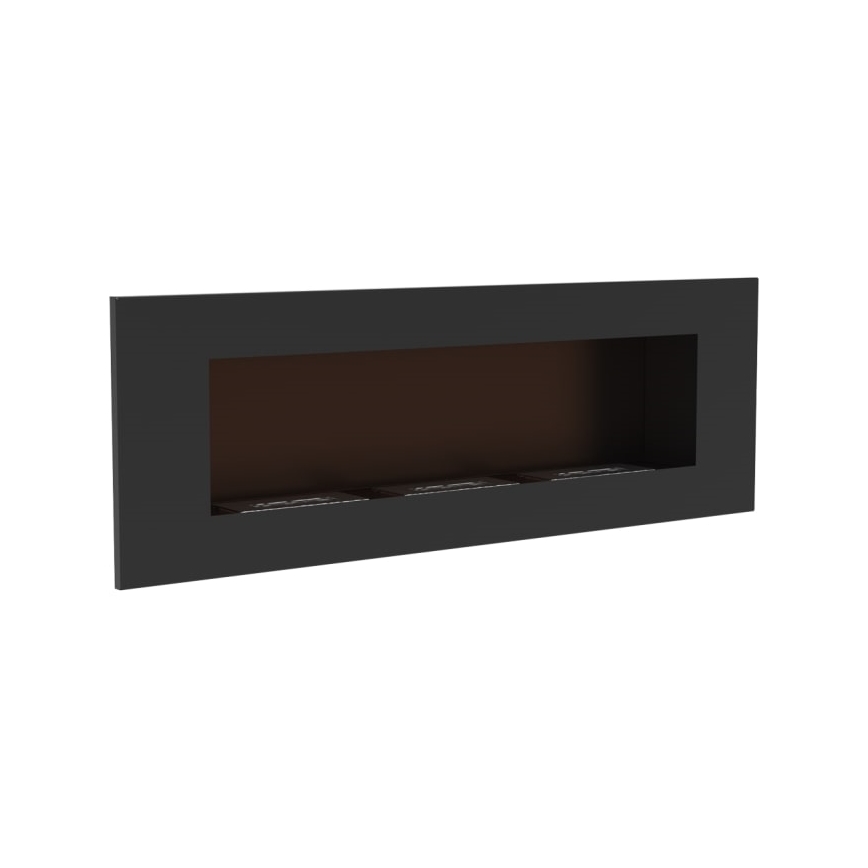 Kratki - Vstavaný BIO krb 40x120 cm 3x1,1kW čierna