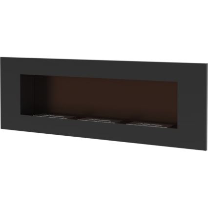 Kratki - Vstavaný BIO krb 40x120 cm 3x1,1kW čierna