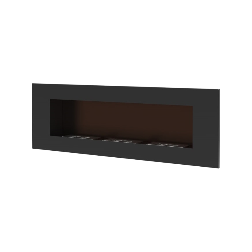 Kratki - Vstavaný BIO krb 40x120 cm 3x1,1kW čierna