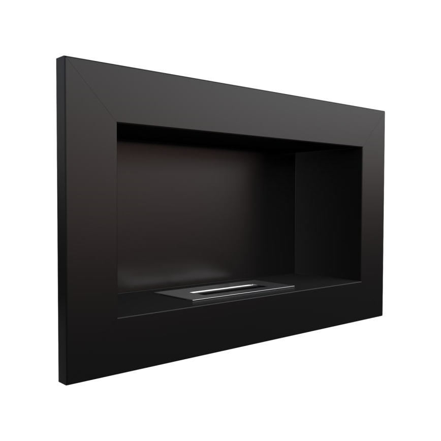 Kratki - Vstavaný BIO krb 37,4x64,8 cm 1kW čierna