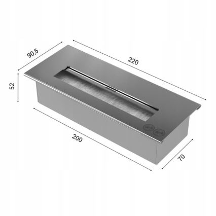 Kratki - BIO krb 40,2x70 cm 2kW čierna