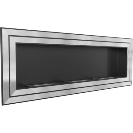 Kratki - Vstavaný BIO krb 65x180 cm 3x2,5kW chróm