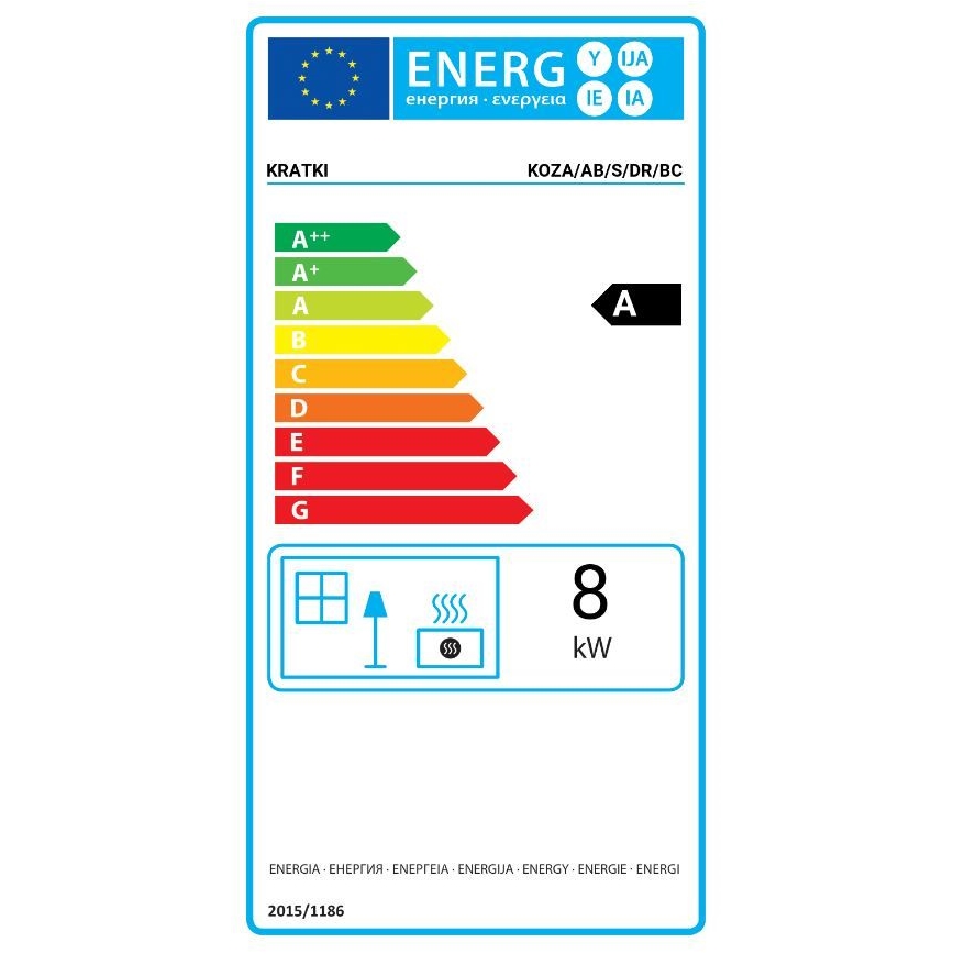 Kratki - Krbové oceľové kachle 8kW 150mm
