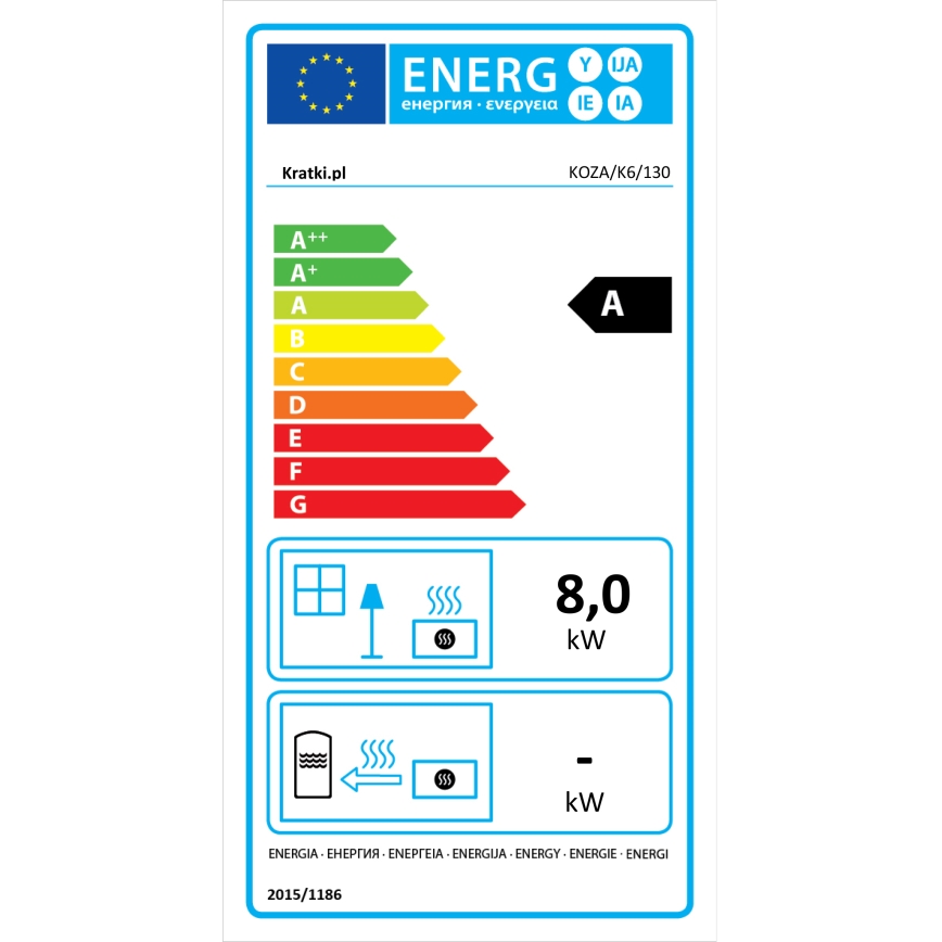 Kratki- Krbové liatinové kachle 8kW 130mm