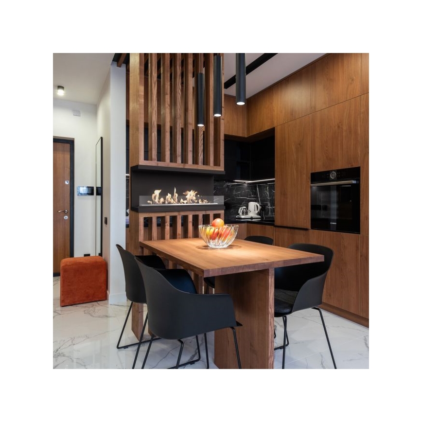 Kratki - Vstavaný BIO krb 50x100 cm 7kW čierna
