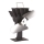 Krbový ventilátor 19,3x20,5 cm antracit/lesklý chróm