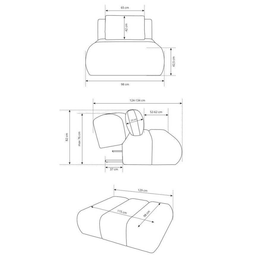 Kreslo FANO krémové
