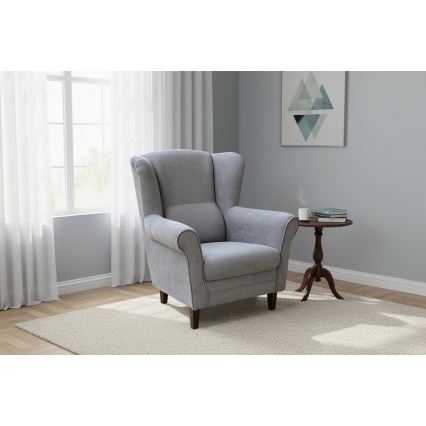 Kreslo ušák GALA sivé