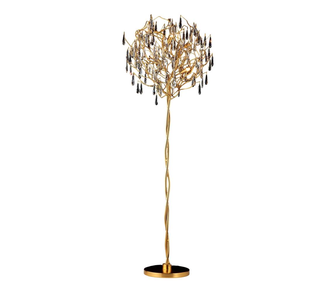  Krištáľová stojacia lampa 5xG9/40W/230V zlatá 