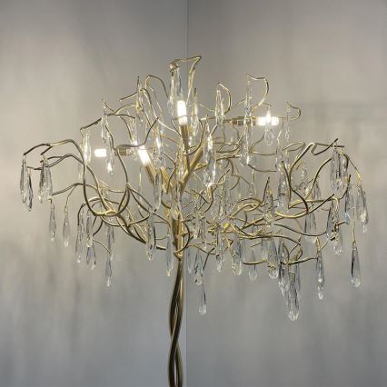 Krištáľová stojacia lampa 5xG9/40W/230V zlatá