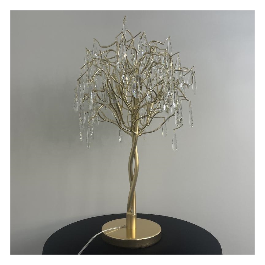 Krištáľová stolná lampa 5xG9/40W/230V zlatá