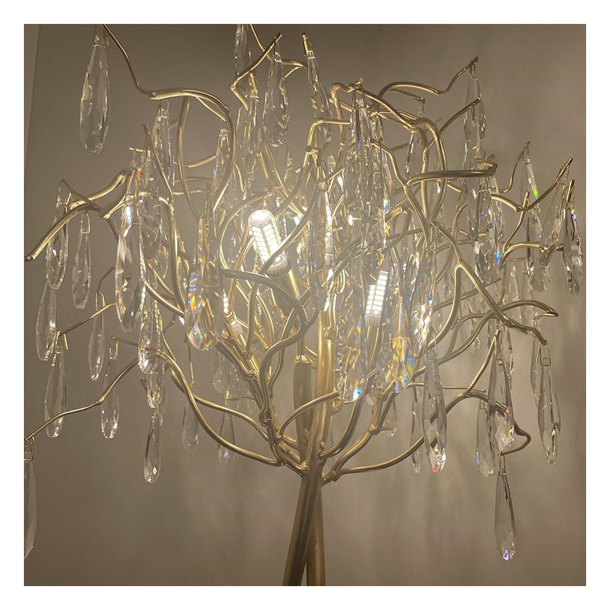 Krištáľová stolná lampa 5xG9/40W/230V zlatá