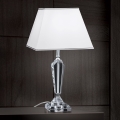 Krištáľová stolná lampa VERONIQUE 1xE27/60W/230V biela/číra
