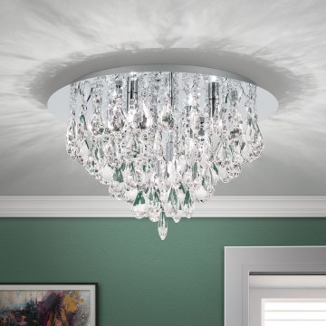 Krištáľové stropné svietidlo CELESTE 6xG9/40W/230V pr. 45 cm lesklý chróm