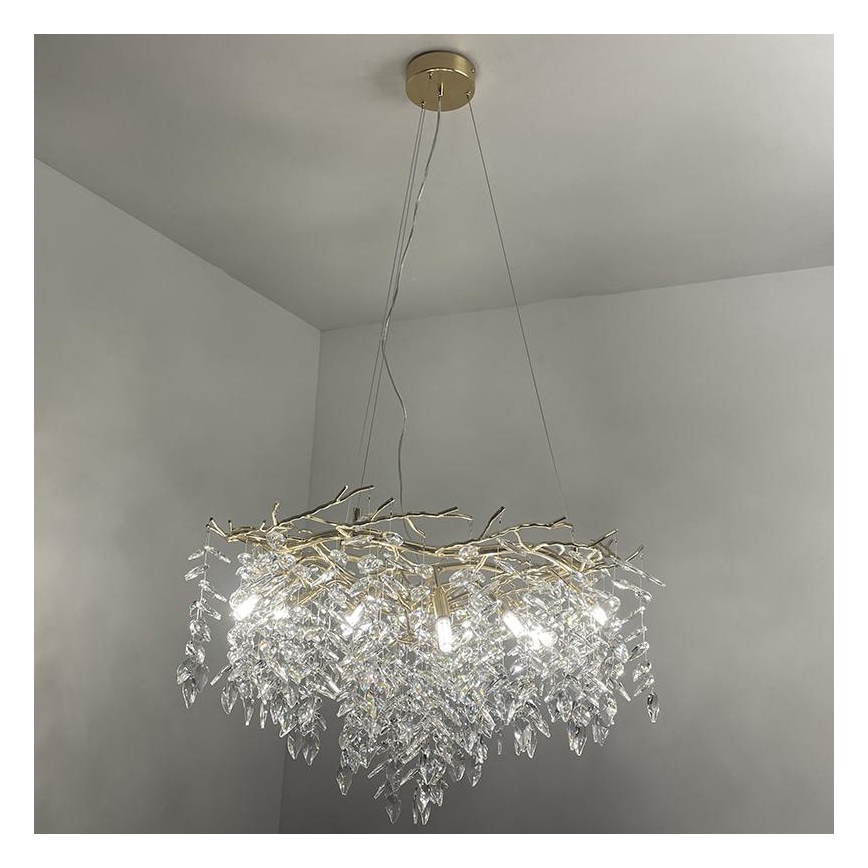 Krištáľový luster na lanku 12xG9/40W/230V zlatá