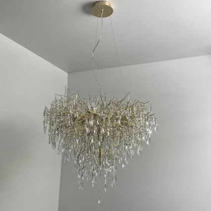Krištáľový luster na lanku 12xG9/40W/230V zlatá