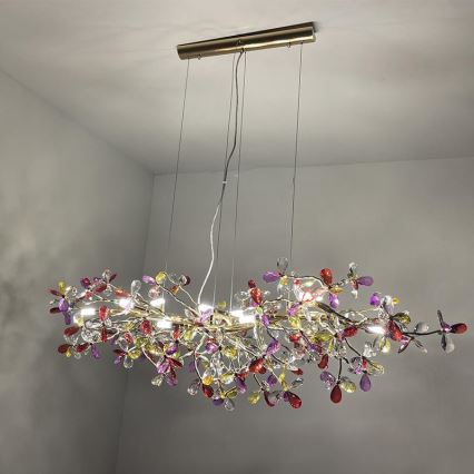 Krištáľový luster na lanku 13xG9/40W/230V pestrofarebná