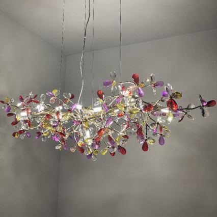 Krištáľový luster na lanku 13xG9/40W/230V pestrofarebná