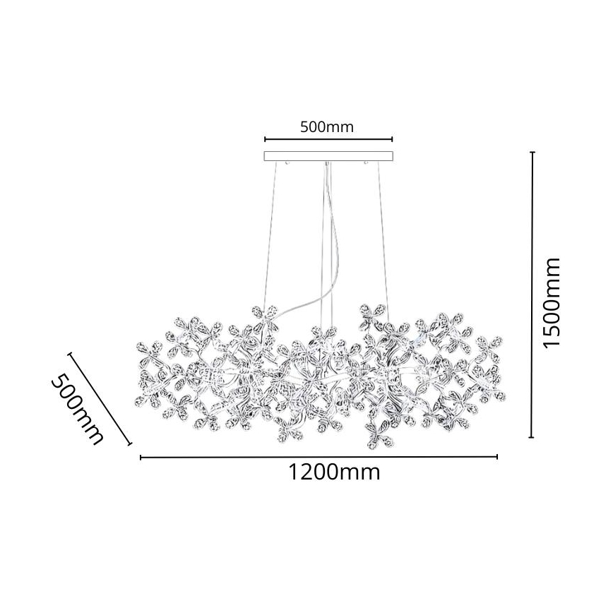 Krištáľový luster na lanku 13xG9/40W/230V pestrofarebná