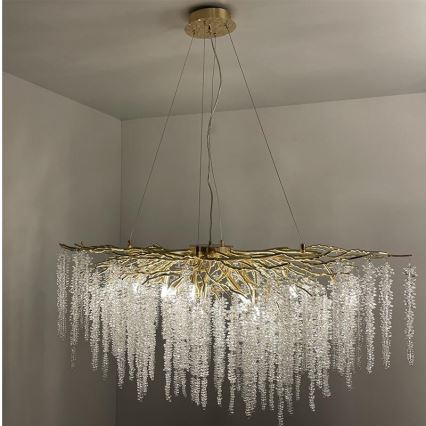 Krištáľový luster na lanku 13xG9/40W/230V zlatá