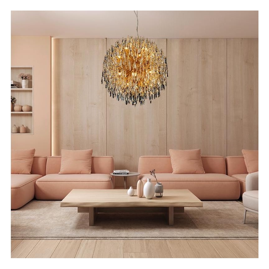 Krištáľový luster na lanku 24xG9/40W/230V zlatá